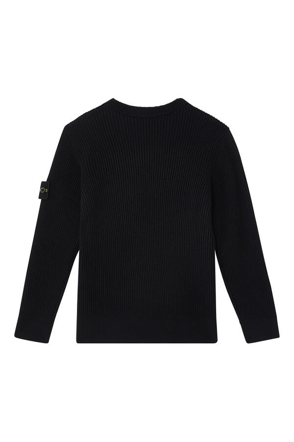 Kids Compass Patch Ribbed Sweater