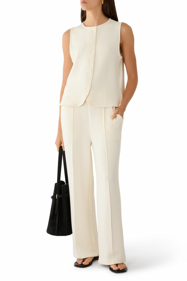 Pleated Wide-Leg Pants