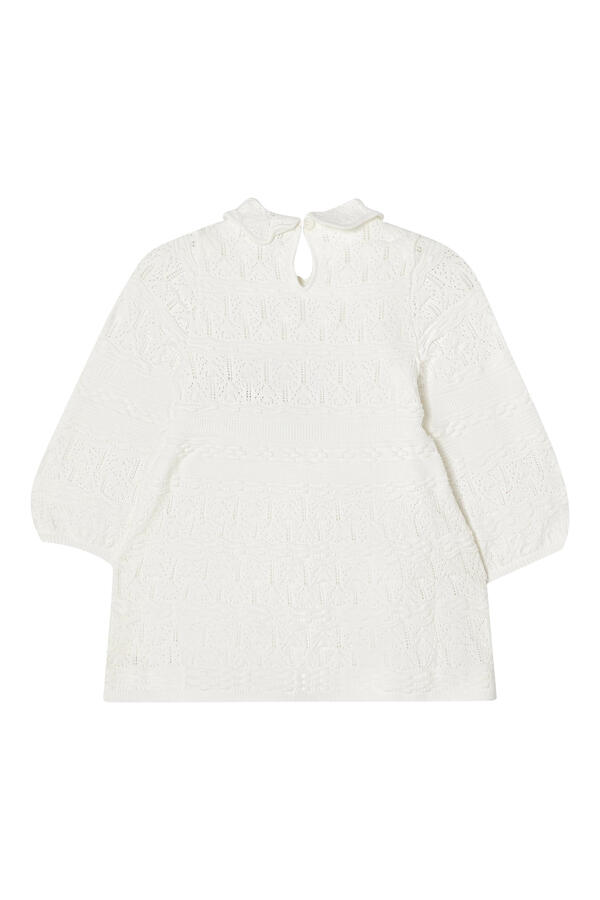 Kids See Through Detail Collar Dress