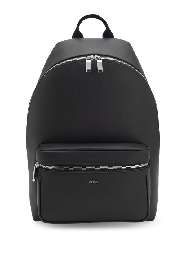 Polished Logo Lettering Structured Backpack