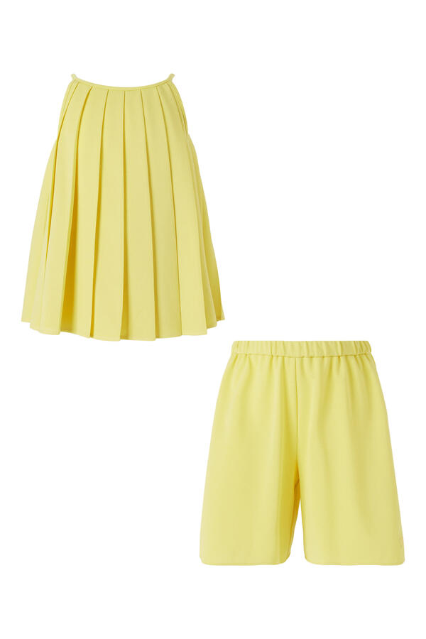 Kids Pleated Top & Shorts Set