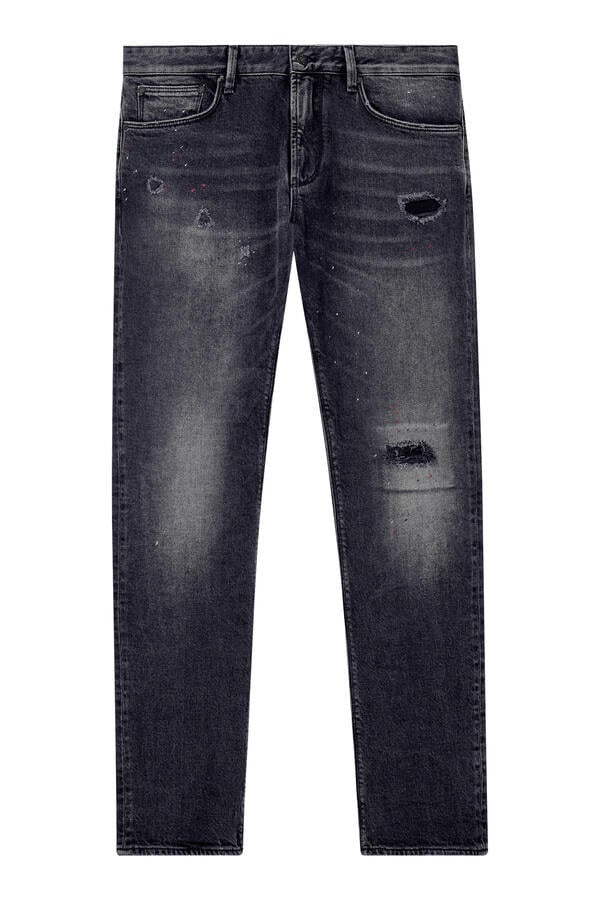 Logo Faded Five-Pocket Jeans
