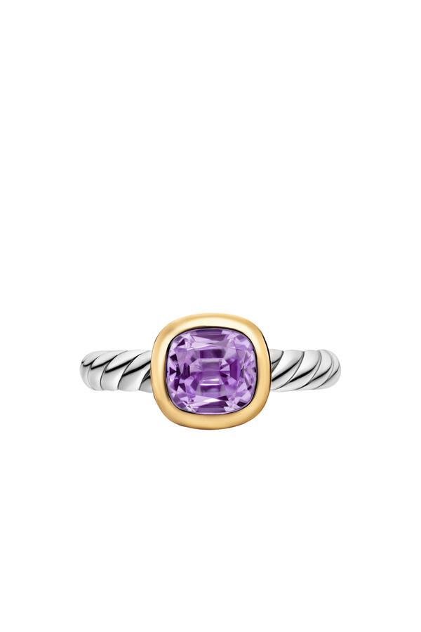 Mercer® Color Stone Ring, Sterling Silver with 18K Yellow Gold & Amethyst