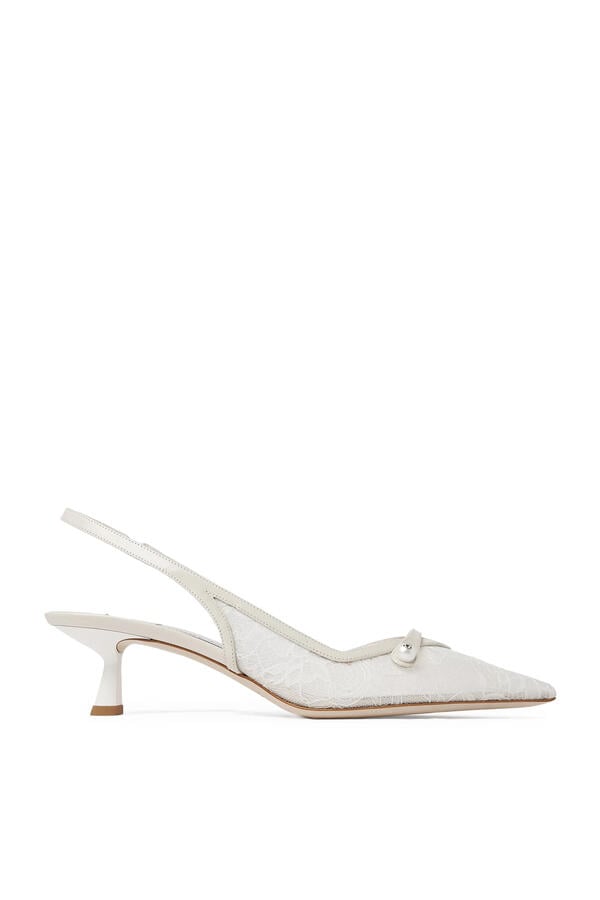 Amita 45 Mesh Slingback Pumps