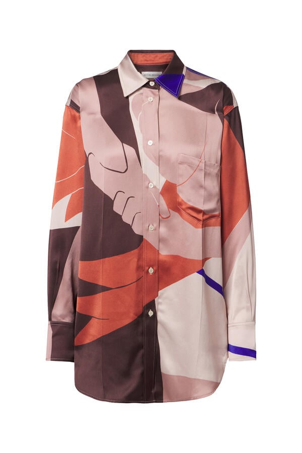 Remi Shirt in Abstract Earth Print 