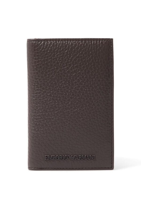 EA Bi-Fold Wallet in Tumbled Leather
