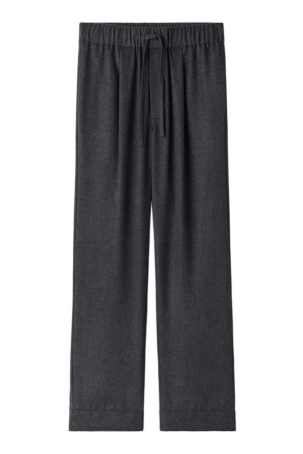 Straight Drawstring Trousers 