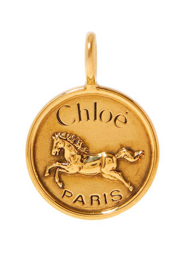 Alphabet Coin Horse Charm