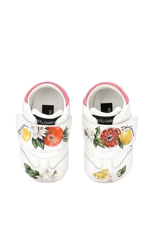 Kids Printed Nappa Leather Sneakers 