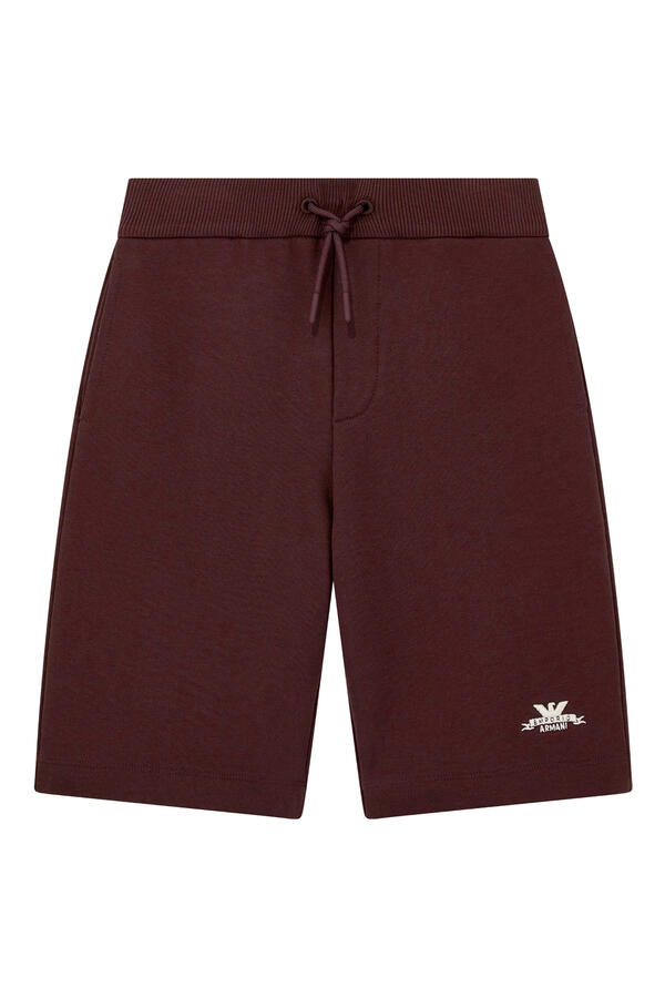 Kids Fleece Cotton Shorts with Ribbed Drawstring Waistband