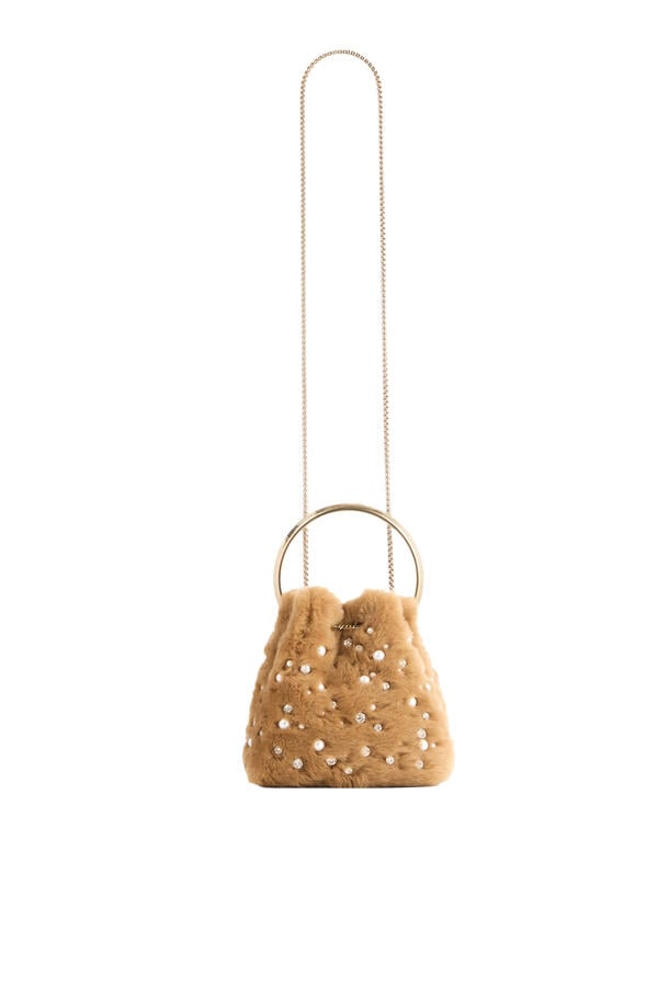 Bon Bon Small Shearling Bucket Bag