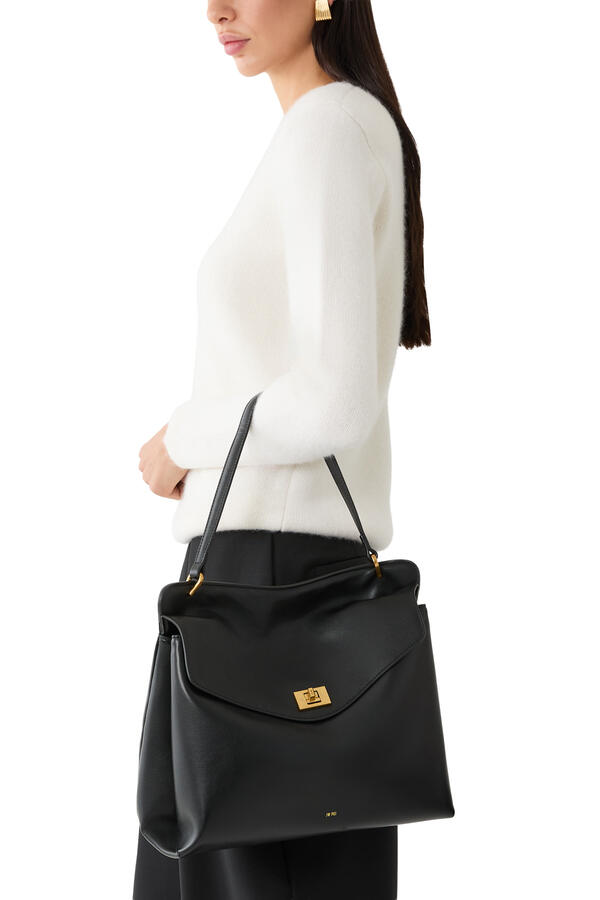 Lucia Turn-Lock Shoulder Bag