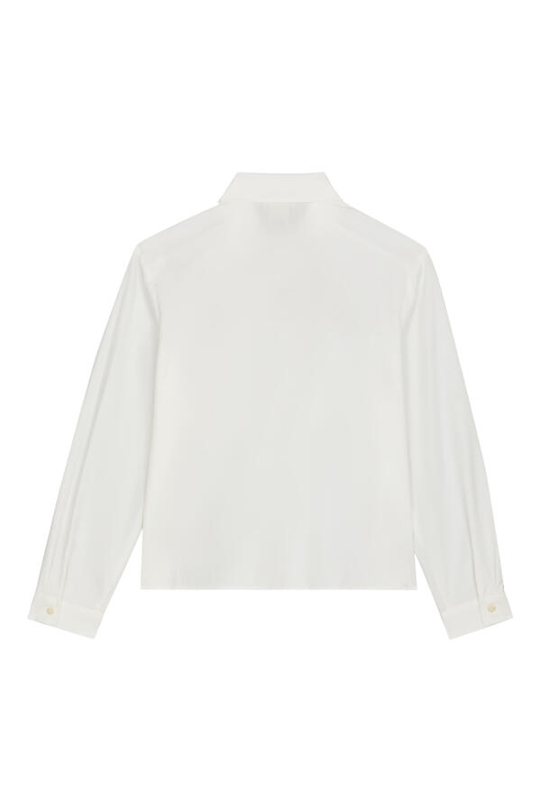 Kids Cotton Shirt with Ruffled Pocket