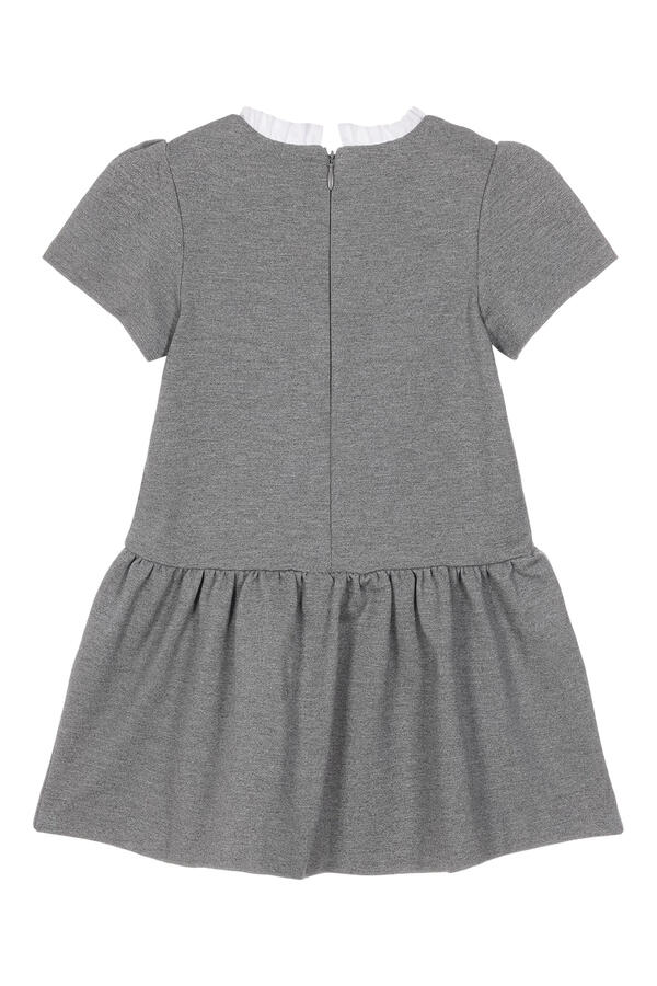 Kids Round Neck Buttons Dress