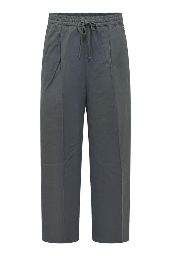  Cotton Twill Pleat Front Drawstring Pants