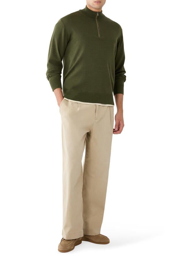 Logo Quarter Zip Sweater