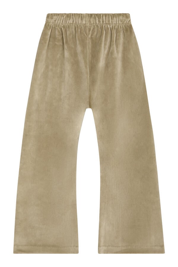 Kids Velour Open Hem Wide-Leg Joggers