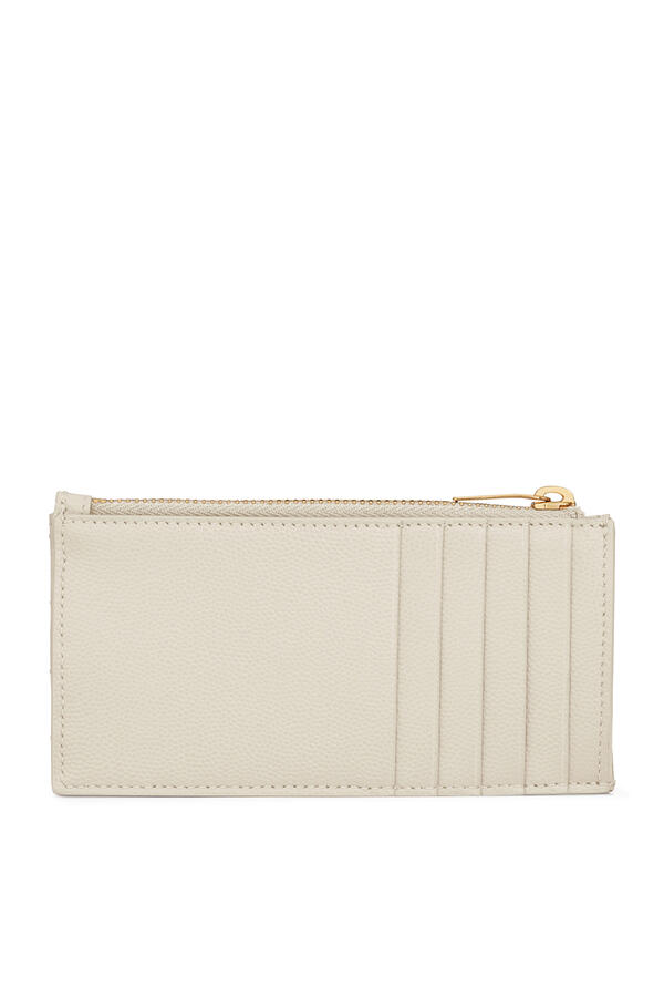 Cassandre Matelassé Fragments Card Case in Grain De Poudre Leather