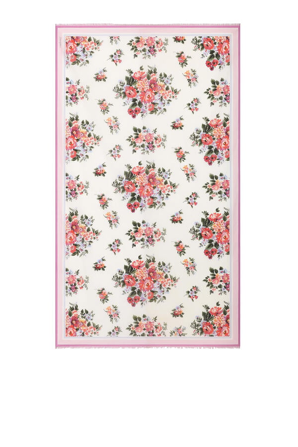 Flower Bouquet-Print Sarong