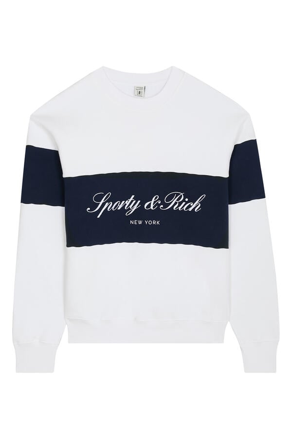 Signature Logo Block Crewneck Sweatshirt 