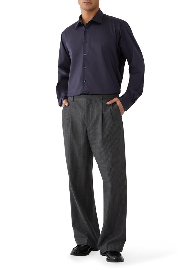 Geometric Effect Signature Twill Shirt
