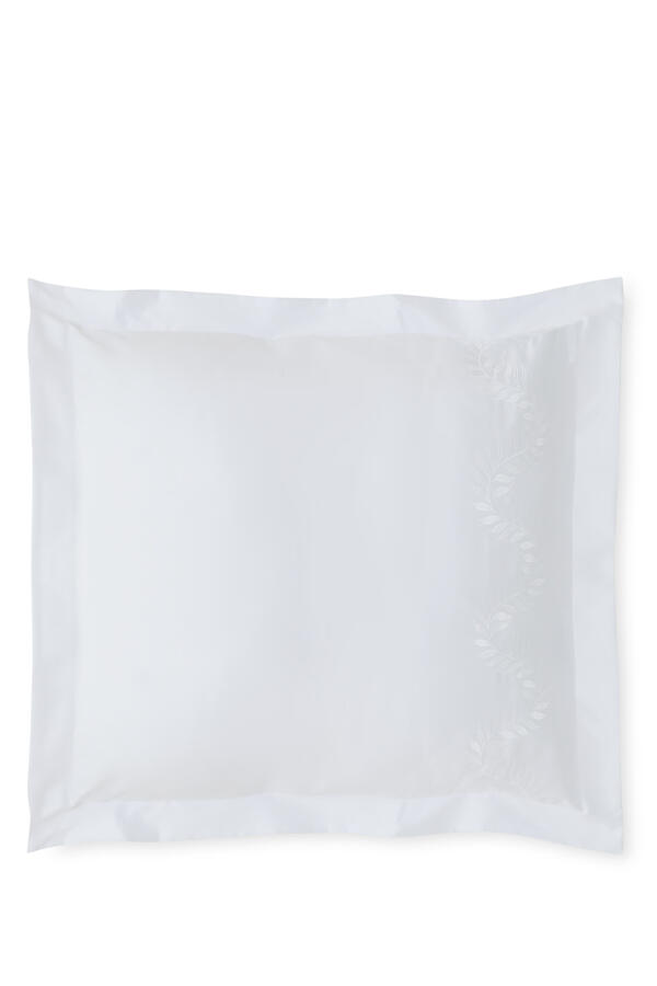 Laurels Embroidery 600TC Sateen Square Pillowcase