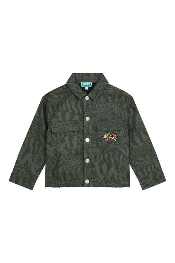 Kids All-Over Printed Shirt Jacket 