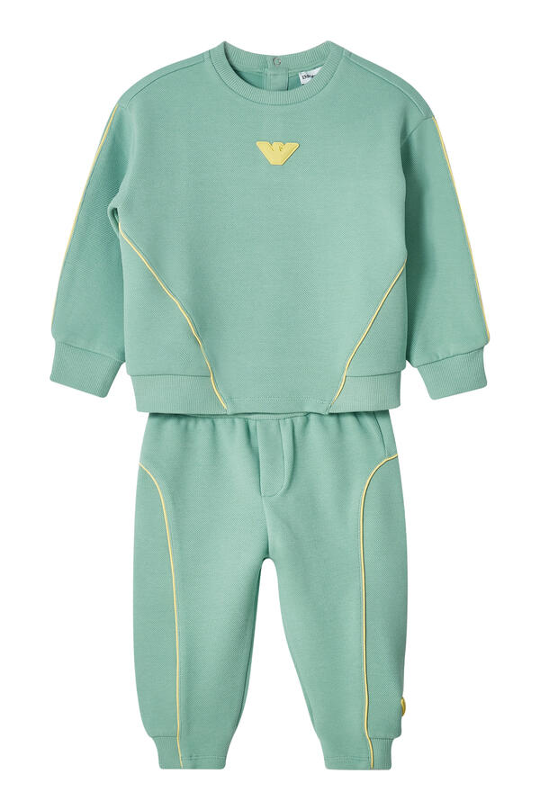 Kids Logo and Piping Piqué Sweatshirt