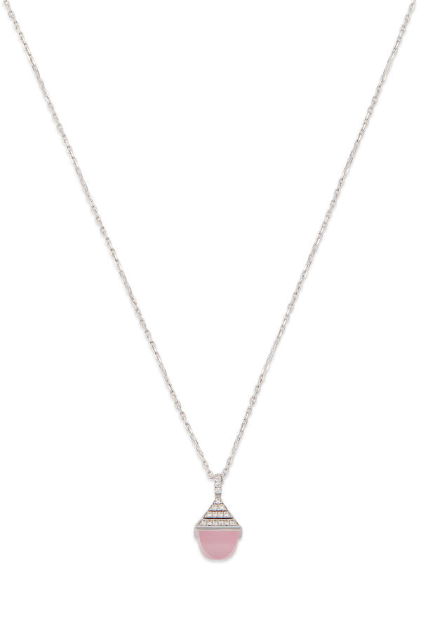 Cleo Rev Mini Pendant, 18k White Gold & Diamonds