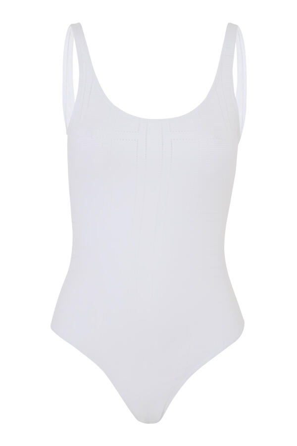 Monogram Pointelle Swimsuit