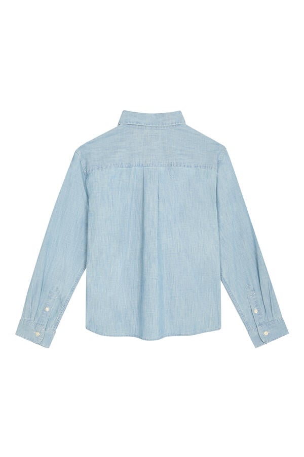 Kids Polo Pony-Embroidered Button-Down Shirt