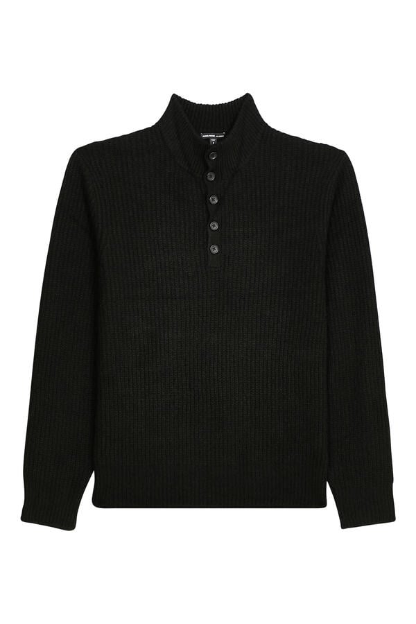 Lightweight Cashmere 1/4 Button Sweater
