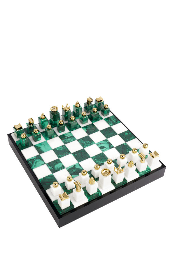 Malachite Chess Set