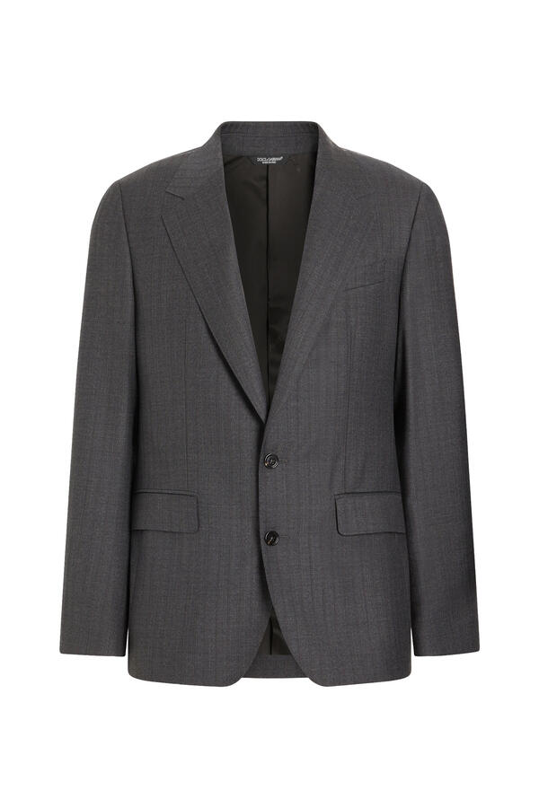 Sicilia Light Single-Breasted Pinstripe Wool Jacket