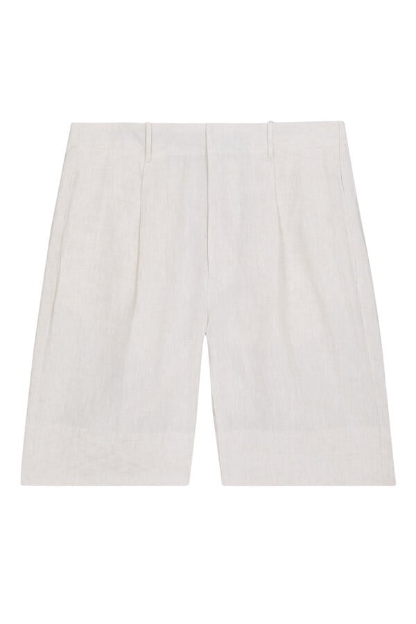 Pleated Bermuda Shorts