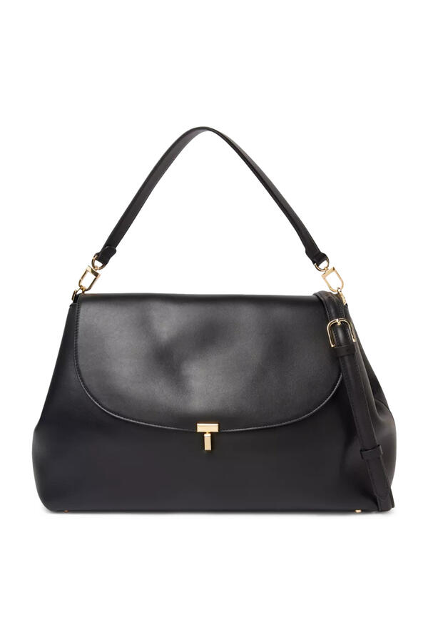 T-Lock Leather Satchel