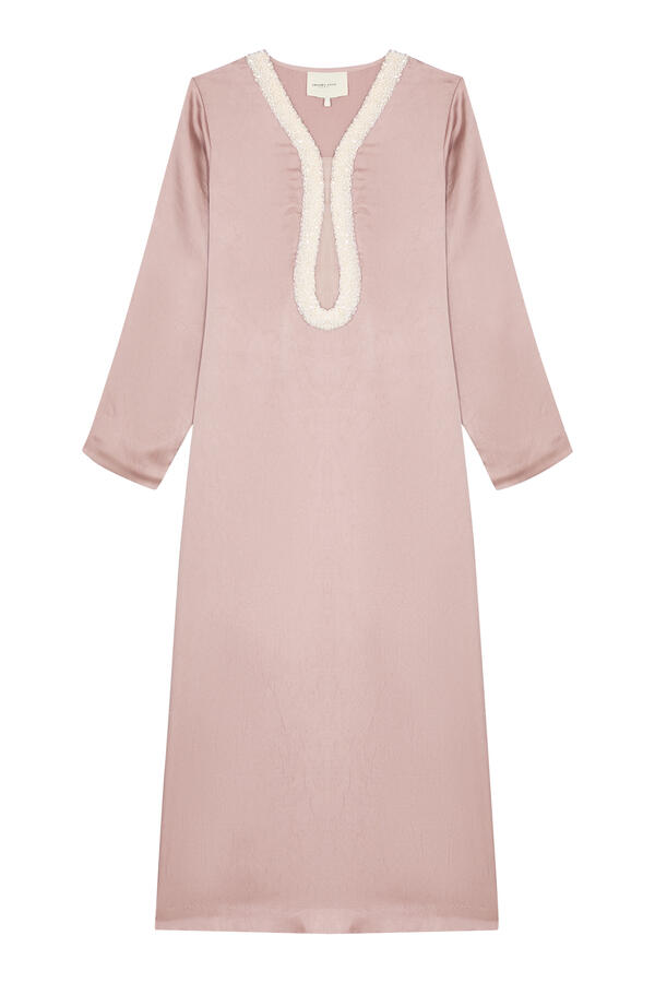 Intricate Embellished Neck Cut-Out Detail Dress