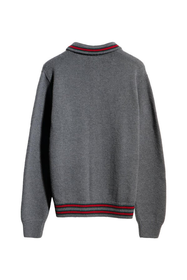 Kids Long Sleeve Polo Cardigan