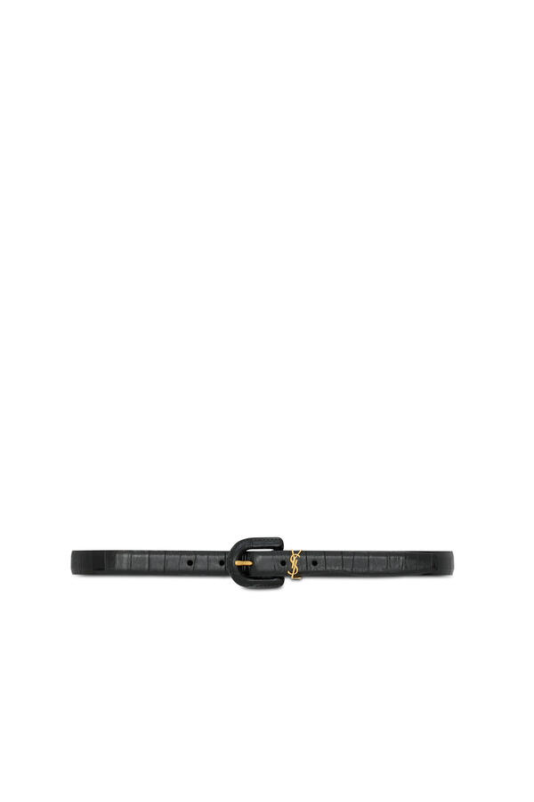 Cassandre Covered U-Buckle Thin Belt