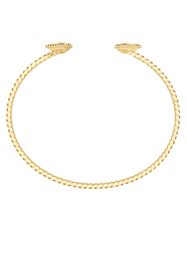 Serpent Bohème Double Xs Motif Bracelet, Paved With Diamonds, In Yellow Gold