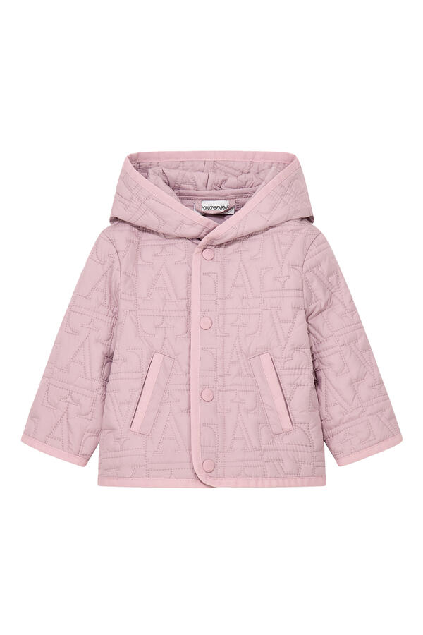 Kids Embossed Pattern Quilted Blouson Jacket