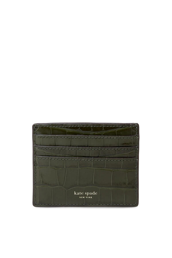 Classic Croc-Embossed Card Holder