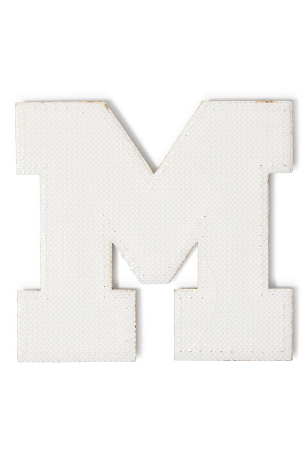 Kids 3" Chenille Sparkle ‘M’ Letter Patch