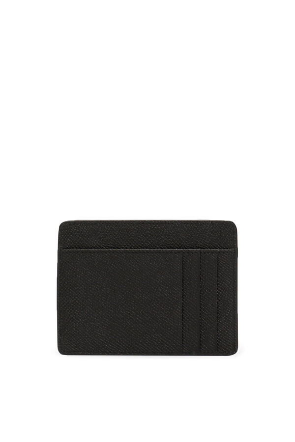 Dauphine-Print Calfskin Card Holder 