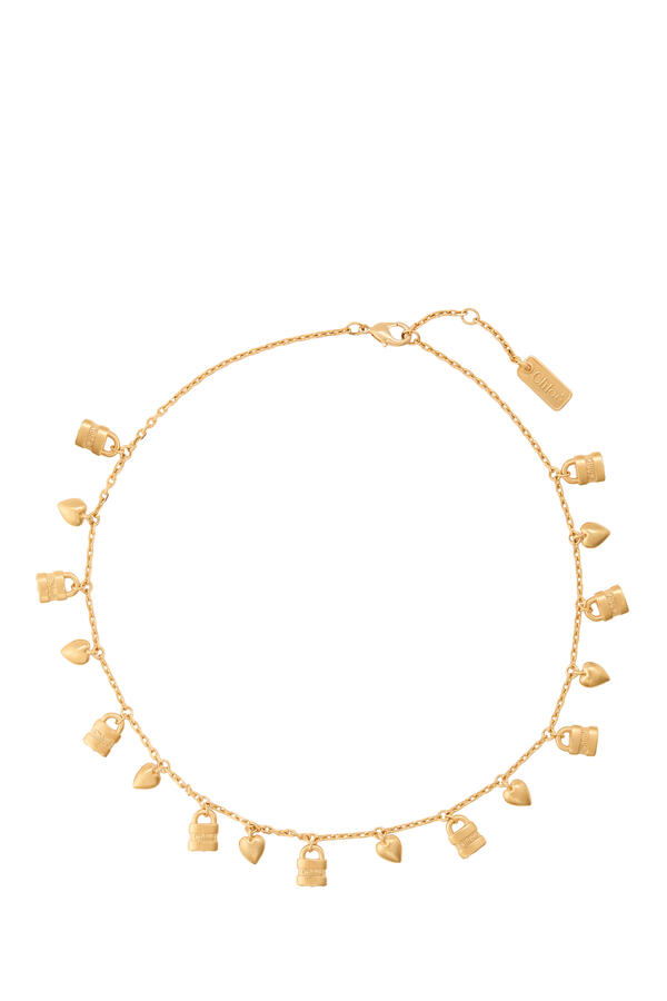 Mini Paddington Necklace, Brass