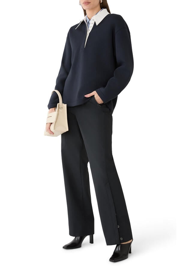 Bonded Viscose Sculpted Polo