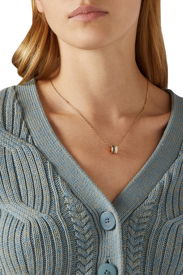 Quatre Classique Pendant, 18k Mix Gold & Diamonds