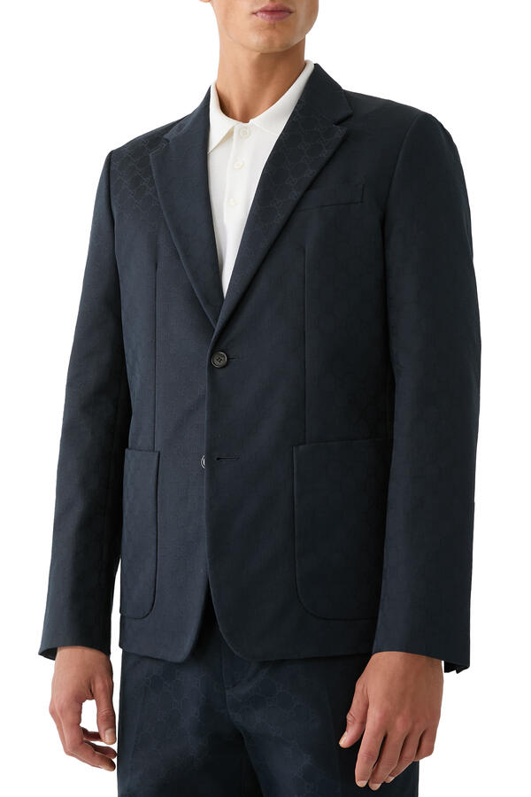 GG Cotton Gabardine Jacquard Jacket