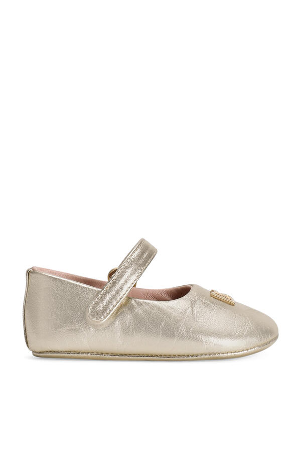 Kids Laminated Nappa Leather Ballet Flats 