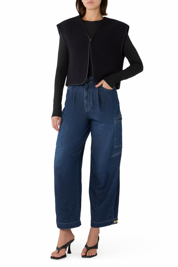 Wide-Leg Denim Jeans